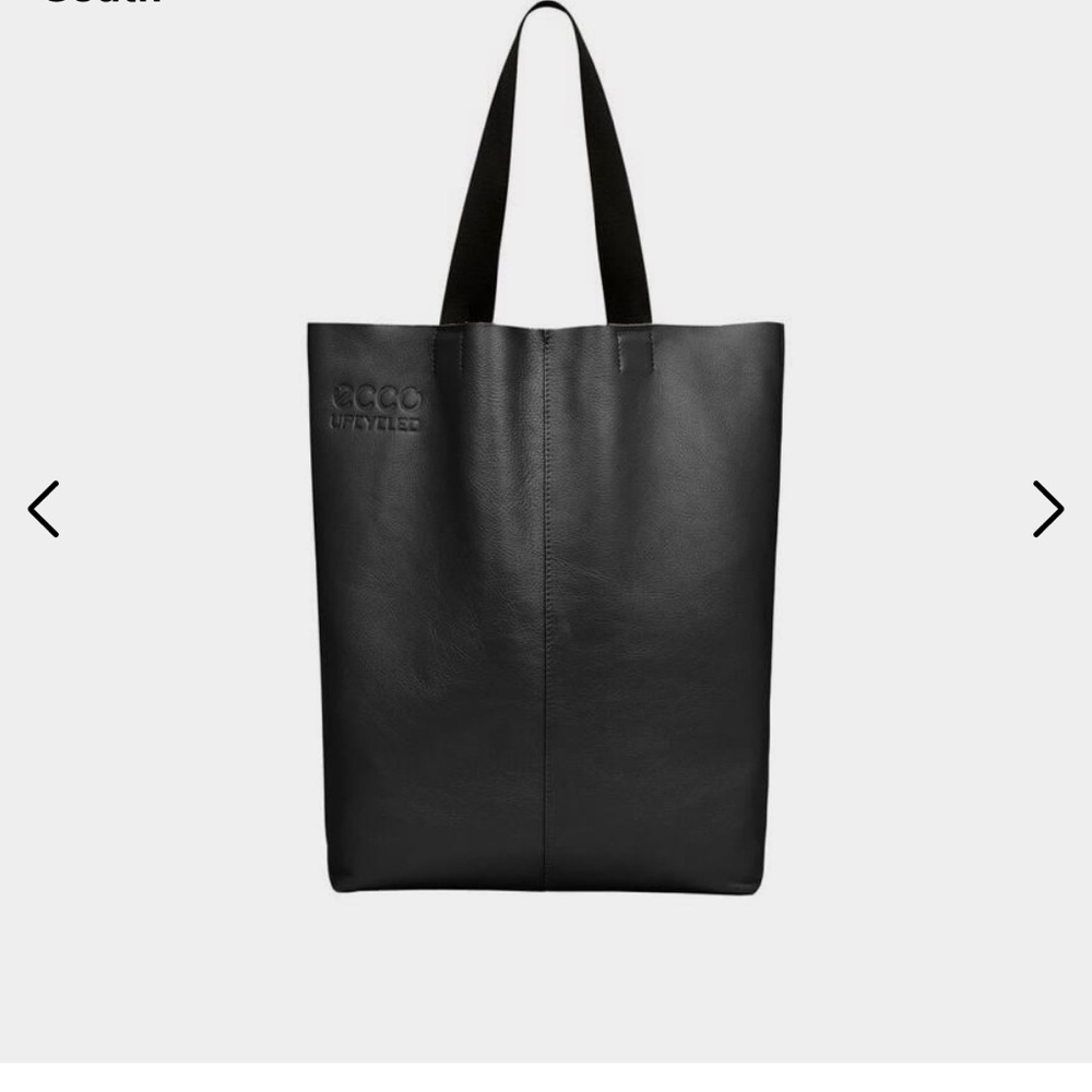 Ecco Classic Black Leather Tote